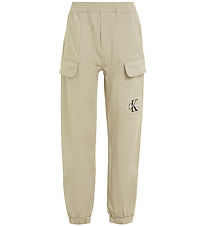 Calvin Klein Trousers - Sateen Cargo - Plaza Taupe