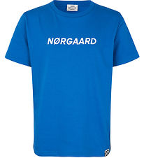 Mads Nrgaard T-shirt - Thorlino - Snorkel Blue w. White