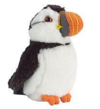 Living Nature Soft Toy - 15x12 cm - Little Puffin - Black/White