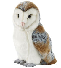 Living Nature Soft Toy - 27x15 cm - Barn owl - Large - White/Bro