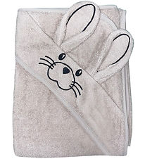 Nrgaard Madsens Hooded Towel - 100x100 cm - Brown w. Rabbit ear