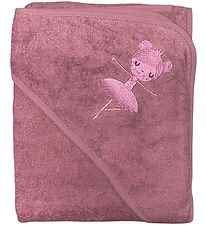 Nrgaard Madsens Hooded Towel - 100x100 cm - Dusty Red w. Baller