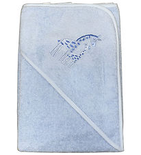 Nrgaard Madsens Hooded Towel - 75x75 cm - Light Blue w. Giraffe