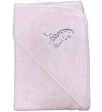 Nrgaard Madsens Hooded Towel - 75x75 cm - Pink w. Giraffes