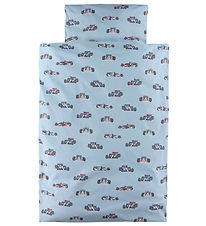 Nrgaard Madsens Bedding - Adult - Light Blue w. Racing cars