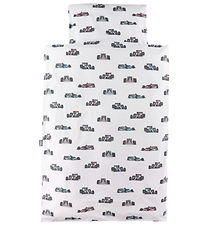 Nørgaard Madsens Bedding - Adult - White w. Racing cars
