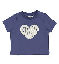 GANT T-Shirt - Heart Grafisch - gewassen Blue