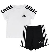 adidas Performance Sett - Stuttermabolur/Stuttbuxur - Hvítt/Svar