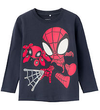Name It Blouse - NmmDomi Spidey - India Ink