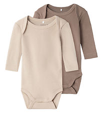 Name It Romper l/s - Noos - NbnBody - 2-pack - Humus