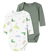 Name It Body l/ - Noos - NbmBody - 2-pack - Laurel Wreath/Lime