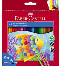 Faber-Castell Crayons de couleur - Aquarelle - 24 pices + 1 Pin