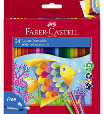 Faber-Castell Trélitir - Vatnslitur - 24 Stk. + 1 bursti