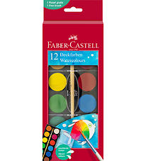 Faber-Castell Wasserfarbe - Aquarell - 12 Farben + 1 Pinsel