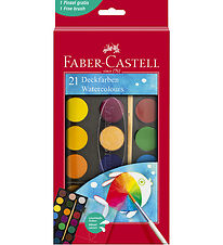 Faber-Castell Wasserfarben - Aquarell - 21 Farben + 1 Pinsel