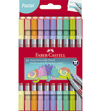 Faber-Castell Tússlitir - Tvöfalt Þykkt/þunnt - 10 Stk. - Pastel