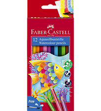 Faber-Castell Crayons de couleur - Aquarelle - 12 pices + 1 Pin
