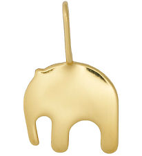 Design Letters Pendant To Necklace - Elephant - Gold