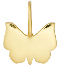 Design Letters Pendant To Necklace - Butterfly - Gold