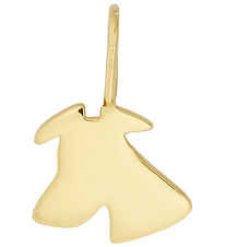 Design Letters Pendant To Necklace - Dog - Gold