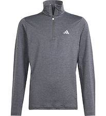 adidas Performance Bluse - J Hea 1/2 Reiverschluss - Grau Melie