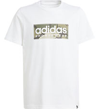 adidas Performance T-Shirt - B Camo Lin T - Blanc/Vert