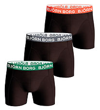 Bjrn Borg Boxers - 3-Pack - Black/Grey/Orange/Green