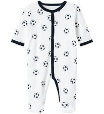 Name It Pyjamapak - Noos - NbmNachtpak - Bright White m. Voetbal