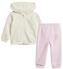 adidas Performance Sweat Set - I 3S FZ FL Jog - White/Pink