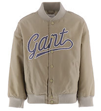 GANT Sommarjacka - Skript Logo Varsity - Beige Green