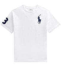 Polo Ralph Lauren T-Shirt - Wit m. Navy