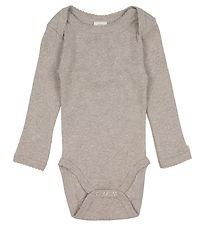 SmallstuffBody l/s - Nature Melange w. Pointelle