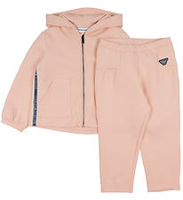 Emporio Armani Cardigan/Trousers - Pink w. Logo Stripe