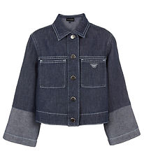 Emporio Armani Denim Jacket - Cropped - Blue