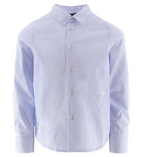 Emporio Armani Hemd - Blau/Weiß gestreift