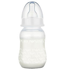 Emporio Armani Feeding Bottle - Plastic/Silicone - 130 mL - Whit