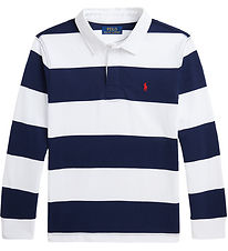 Polo Ralph Lauren Polo skyrta - C Core - Dökkblátt/Hvít - röndót