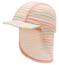 Hust and Claire Swim Hat - Fasai - UV50+ - Shrimp w. Print