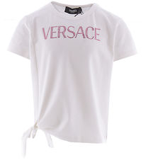 T-Shirt Versace - Blanc/Rose av. Strass