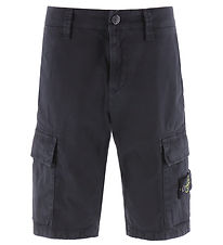 Stone Island Stuttbuxur - Dökkblátt
