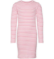 Vero Moda Girl Kleid - Rib - VmVio - Raspberry Sorbet Stripe/hv