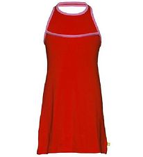 Mala Neckholder Kleid - Rot-Orange