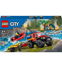 LEGO City - Le camion de pompiers 4x4 et le canot de sauvetage