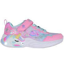 Skechers Shoe w. Lights - Unicorn Dreams - Pink/Turquoise