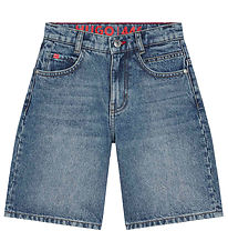 HUGO Gallastuttbuxur - 446 - Loose Fit - Tvöfaldur Stone