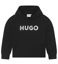 HUGO Hoodie - Black w. Silver
