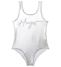 HUGO Maillot de Bain - Argent av. Imprim