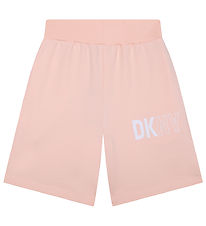 DKNY Collegeshortsit - Vaaleanpunainen M. Valkoinen