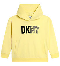 DKNY Hoodie - Straw Yellow m. Zwart