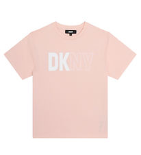 DKNY T-paita - Vaaleanpunainen M. Valkoinen